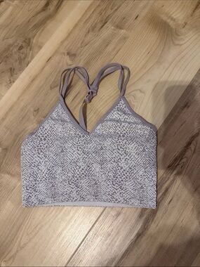 size small Rex grey patterned racerback sports bra